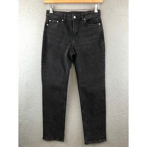 WEEKDAY Bon Echo Black Wash Straight Leg Jeans‎ Mens Size 26x28